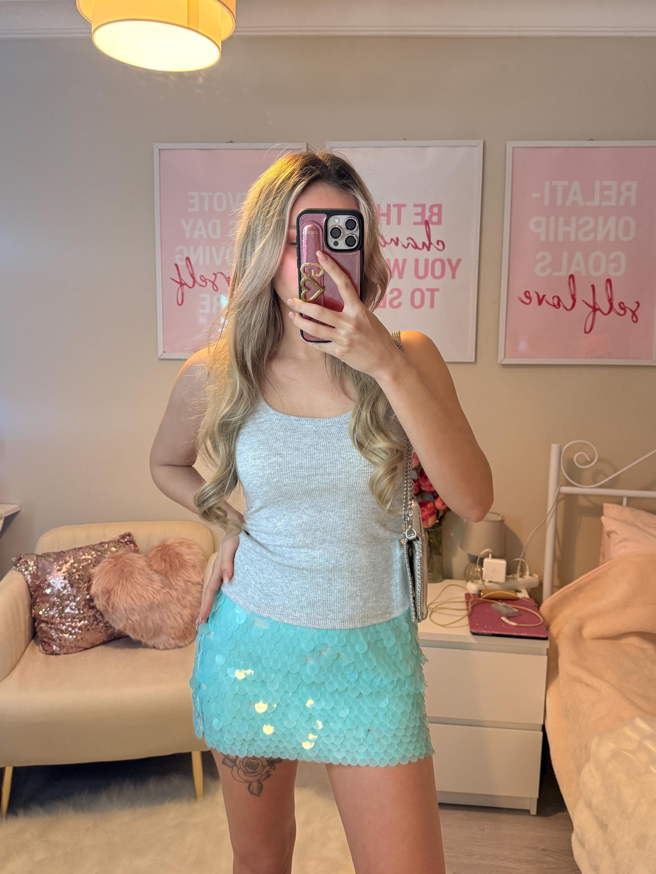 Kira Sparkling Skirt Green main image 0