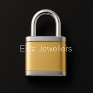 Sterling Silver Padlock Pendant: Gold Accent Love Lock Necklace