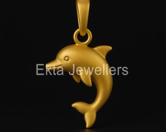 Colgante de delfín en plata de ley: collar minimalista con océano