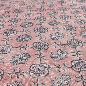 7x10 TURKISH VINTAGE RUG,7x10 Rug,Oushak Handmade Wool Rug,7x10 Wool Rug,7x10 Vintage Rug,Muted Rug, Turkey Rug, 7x10 Turkish Rug