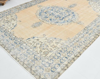 8x11 OVERSIZE VINTAGE RUG, Handmade Wool Rug, 8x11 Rug, 8x11 Vintage Rug, 8x11 Muted Rug, 8x11 Turkish Rug, 8x11 Area Rug, Oversize Rug