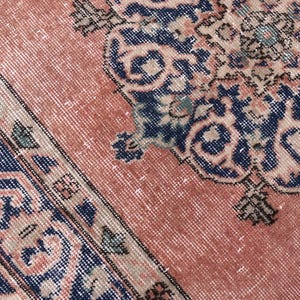4x7 TURKISH VINTAGE RUG,4x7 Rug,Vintage Rug 4x7,Oushak Handmade Wool Rug,4x7 Vintage Rug,4x7 Turkish Rug, 4x7 Wool Rug, 4x7 Faded Rug
