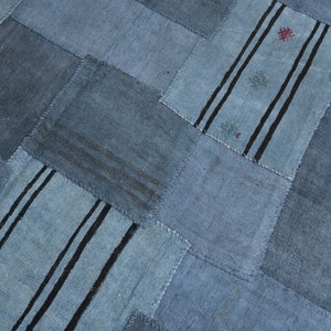 Alfombra de cáñamo de 8x11, extragrande, vintage, 52434