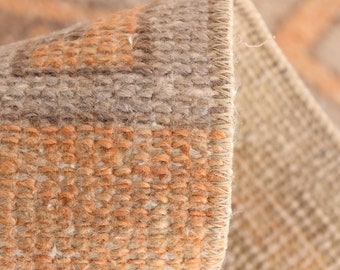 Tappeto turco tribale turkmeno vintage in lana fatto a mano, zerbino 2x3, tappeto morbido / tinture naturali - zerbino, bagno