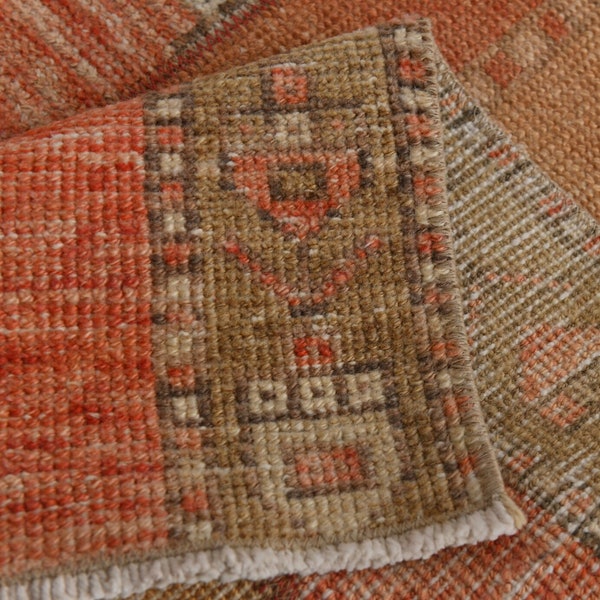2x5 TURKISH VINTAGE RUG 2x5 Vintage Rug 2x5 Rug vintage rug,Oushak Handmade Wool Rug,2x5 Doormat Rug,Door Mat,Doormat,2x5 wool rug,24183