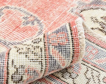 23x33 Vintage Teppich,9x33 Übergröße Teppich,9x33 VINTAGE TÜRKISCHER TEPPICH,Oushak Handgefertigter Wollteppich,23x33,19954