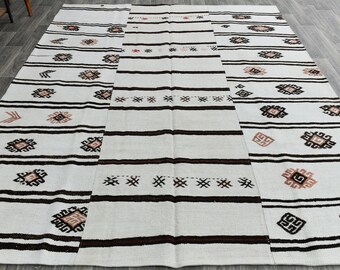 8x10 Turkish Hemp Rug 8x10 Vintage Rug 8x10 Rug,Hemp Rug,Oversize Rug,8x10 hemp rug,8x10 Large Rug,8x10 Oversize Hemp Rug,Handmade Rug,53820