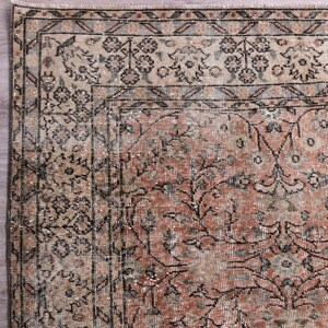 7x10 OVERSIZE VINTAGE RUG,7x10 Rug,7x10 Vintage Rug,Handmade Wool Rug,7x10 Muted Rug,7x10 Turkish Rug, Handmade Rug, 7x10 Area Rug