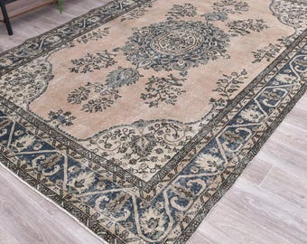 7x10 OVERSIZE VINTAGE RUG, 7x10 Rug, 7x10 Vintage Rug, Handmade Wool Rug, 7x10 Muted Rug, 7x10 Turkish Rug, Handmade Rug, 7x10 Area Rug