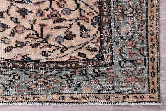 6x9 TURKISH VINTAGE RUG, 6x9 Rug, Vintage Rug 6x9, Oushak Handmade Wool Rug, 6x9 Vintage Rug, 6x9 Turkish Rug, 6x9 Wool Rug, 6x9 Faded Rug