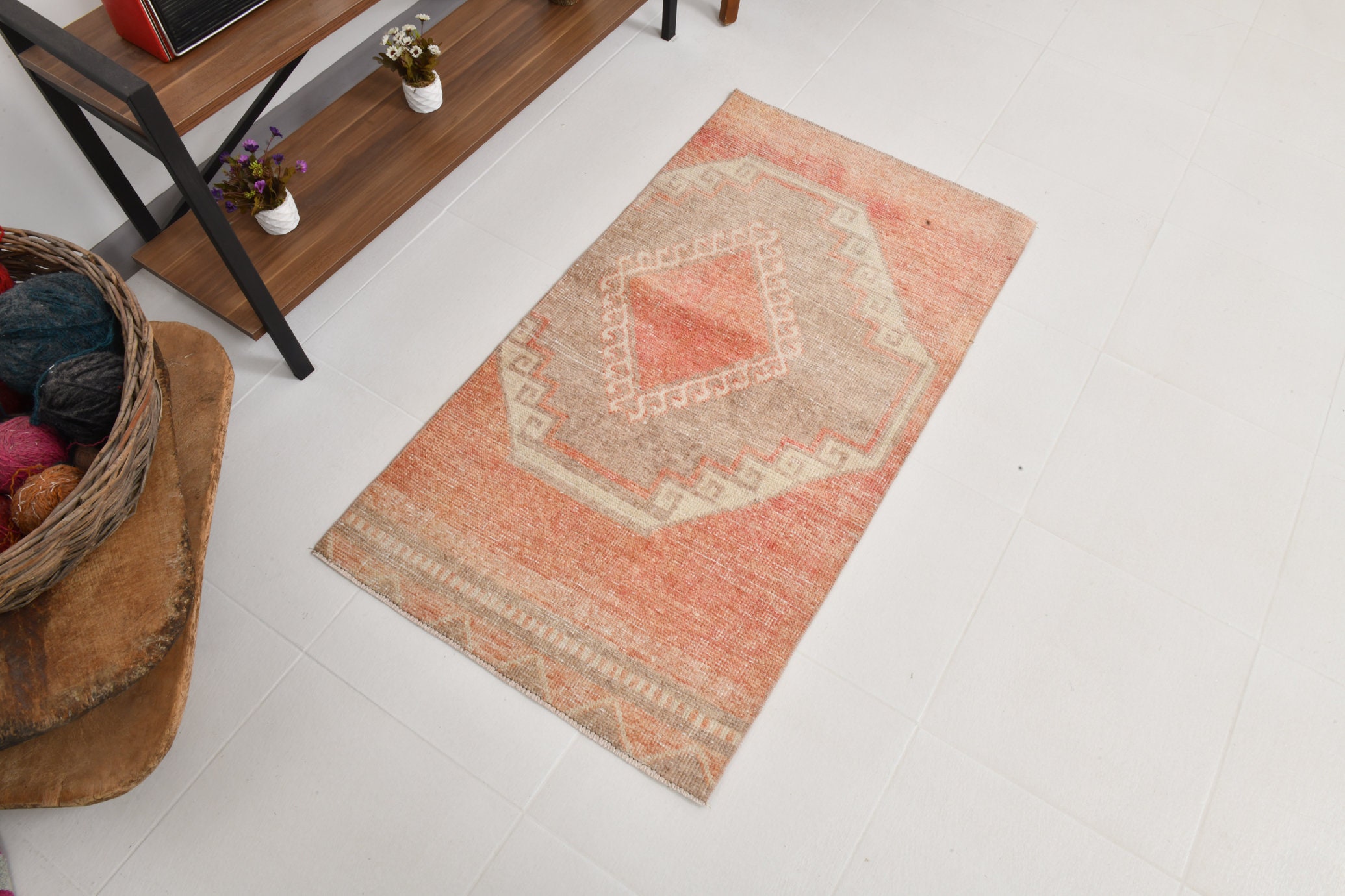 2x4 TURKISH VINTAGE RUG, 2x4 Vintage Rug, 2x4 Rug, 2x4 Muted Rug