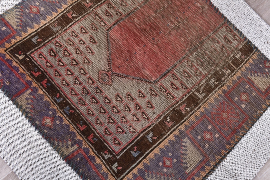 3x3 TURKISH VINTAGE Rug,3x3 Rug,3x3 Vintage Rug,handmade Rug,3x3 ...