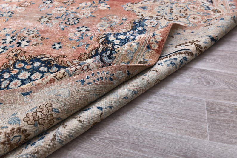Oversize Vintage Turkish Wool 10x14 Muted Rug, Bedroom rug, Living Room Rug image 10