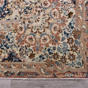 Oversize Vintage Turkish Wool 10x14 Muted Rug, Bedroom rug, Living Room Rug image 7