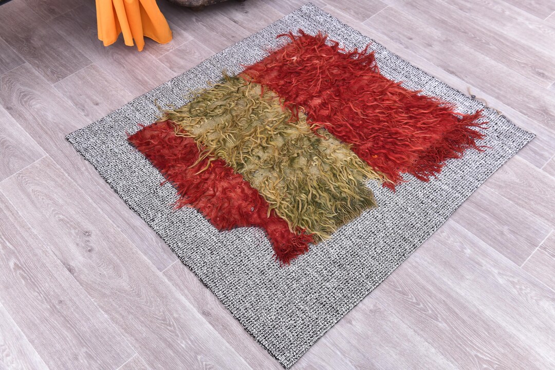 3x3 TURKISH VINTAGE RUG, 3x3 Rug, 3x3 Vintage Rug, Handmade Rug, 3x3 ...