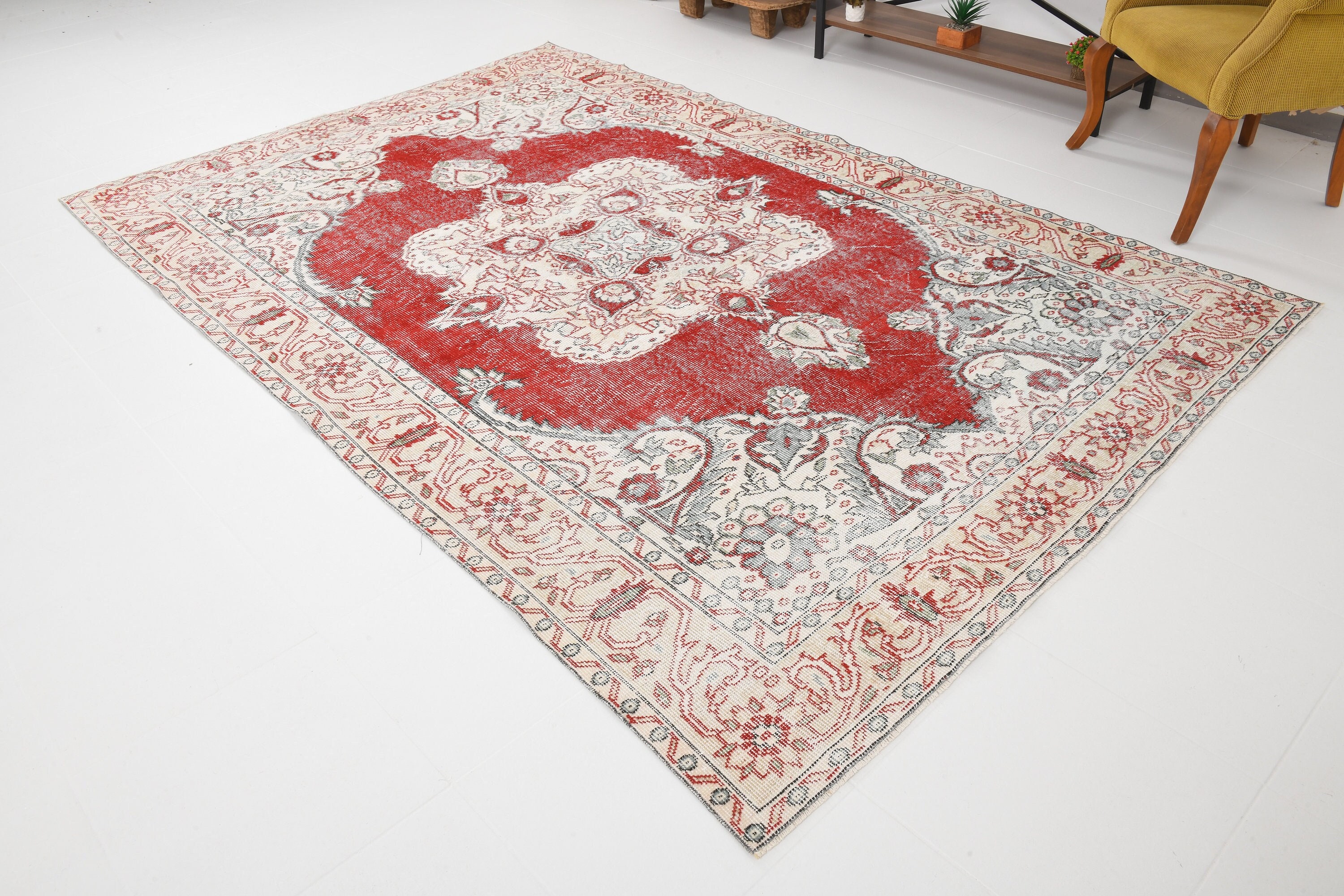 6x10 TURKISH VINTAGE Rug,6x10 Rug,6x10 Vintage Rug,handmade Wool Rug ...