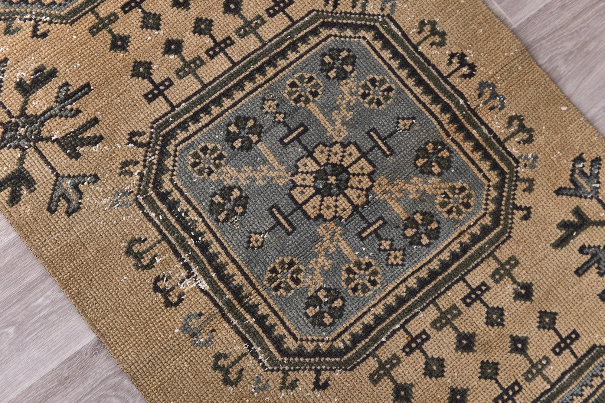 2x11 VINTAGE RUNNER RUG,2x11 Rug,Handmade Wool Rug,2x11 Runner Rug,Wool Runner Rug,Vintage Runner, 2x11 Turkish Rug, 2x11 Vintage Rug