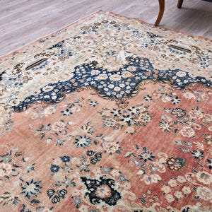 Oversize Vintage Turkish Wool 10x14 Muted Rug, Bedroom rug, Living Room Rug image 8