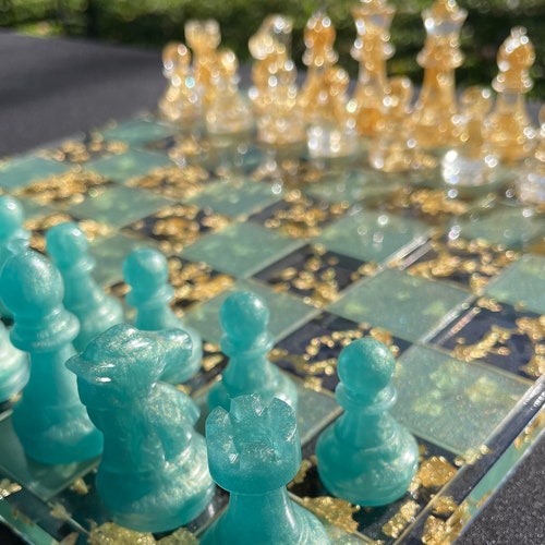 Custom Resin Rainbow Chess Set | Etsy