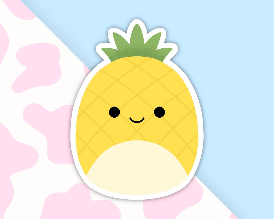 Maui Pineapple Squishmallow Inspired Stickers Etsy