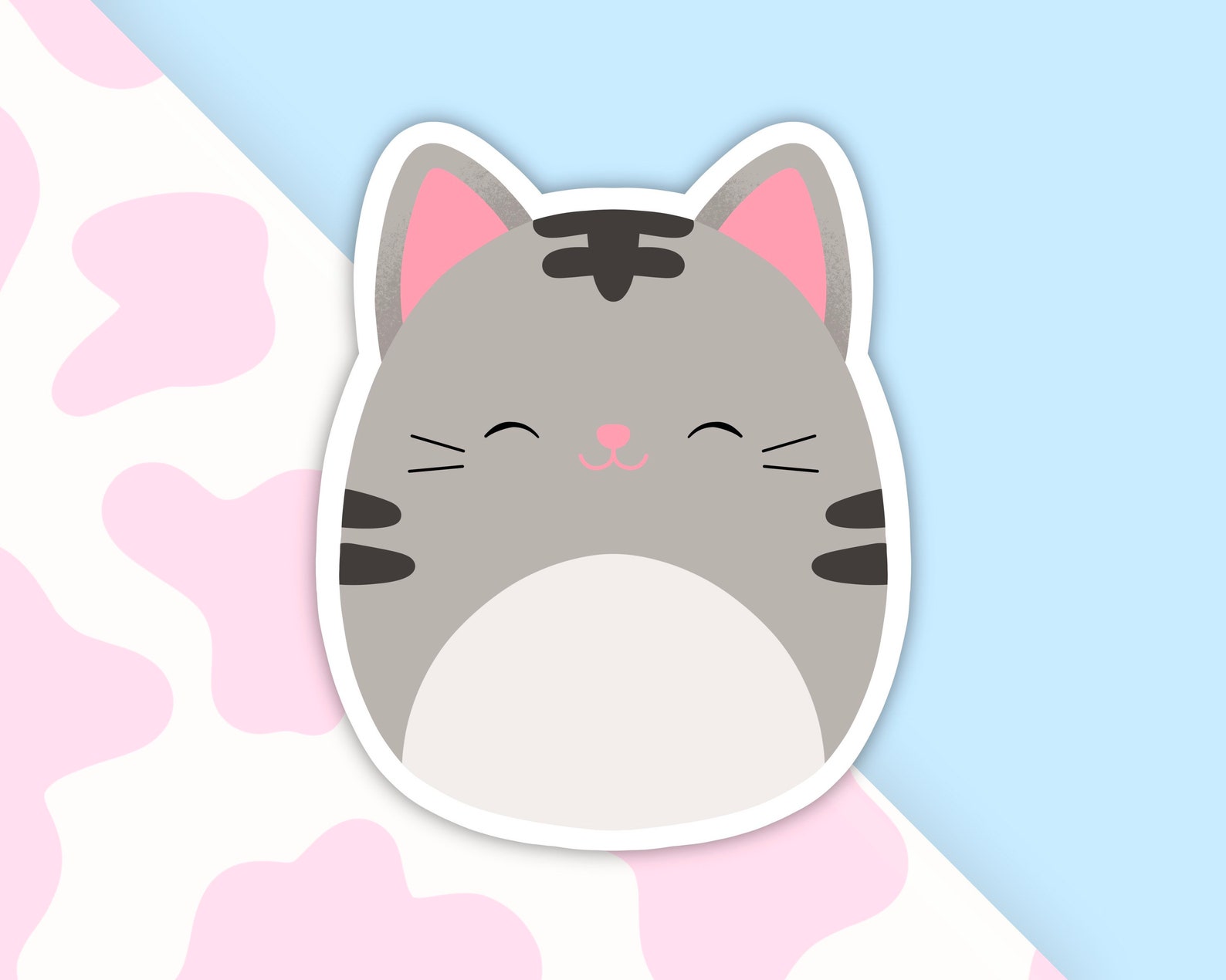 Tally Cat Squishmallow Inspired Stickers Etsy