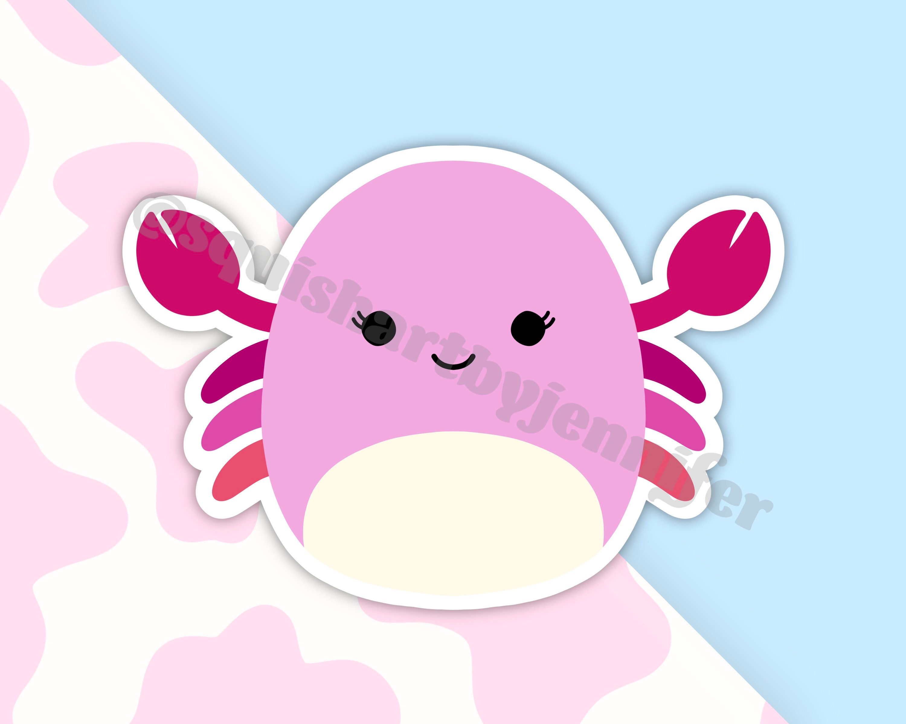 Cailey Crab Squishmallow Inspired Stickers | Etsy