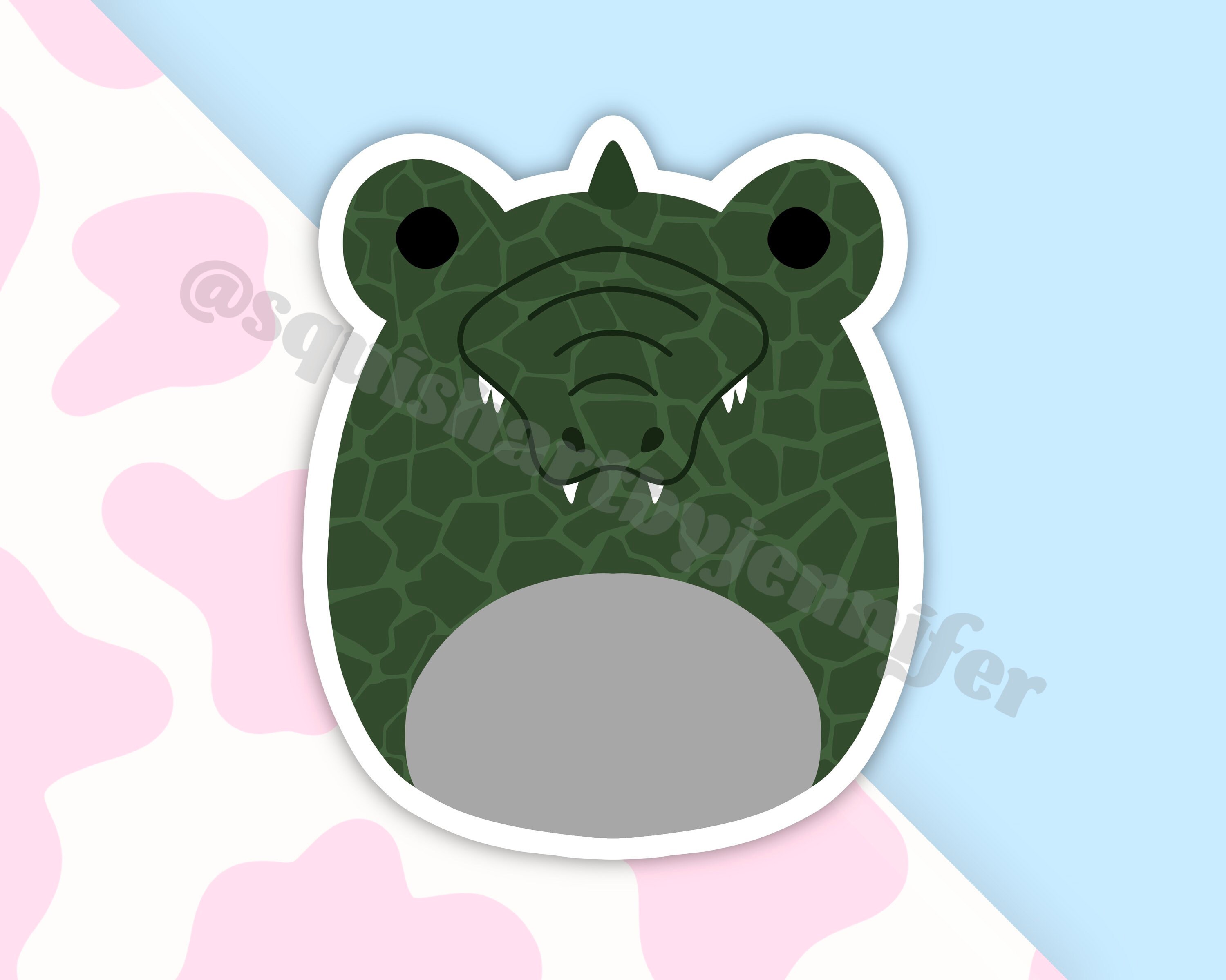 Archer Alligator Squishmallow Inspired Stickers | Etsy