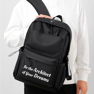 Sac à dos personnalisé pour la rentrée scolaire, soyez l'architecte de vos rêves, cartable pour étudiant, sac à dos scolaire, sac à dos étudiant, sac pour ordinateur portable