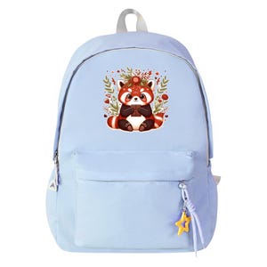 Sac à dos panda roux, sac pour ordinateur portable 14 pouces, cartable pour la rentrée, sac à dos personnalisé, cartable pour étudiants, sac à dos d'école, sac à dos pour étudiants,