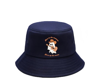 Funny Ghost Concert Bucket Hat: Personalized Cotton Cap