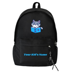 Sac à dos personnalisé, Sac à dos livre chat, Sac à dos personnalisé pour la rentrée des classes, Cartable étudiant, Sac à dos scolaire, Sac à dos étudiant,