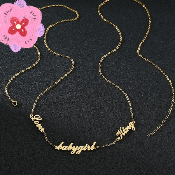 Custom Name Waist Chain Personalized Body Chain Custom Jewelry for Women (Sticker is not included. Only one name is included)