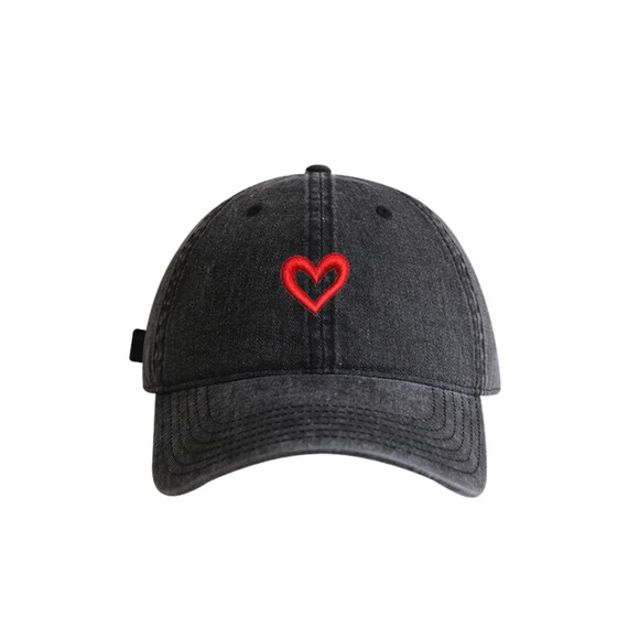 Custom Embroidered Heart Cotton Baseball Cap, Personalized  display picture 2