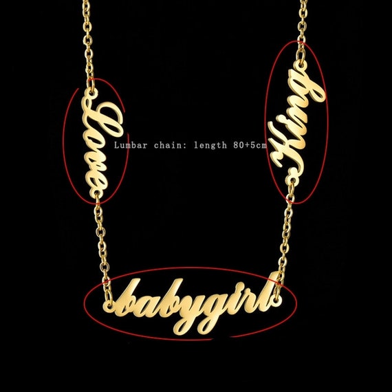 Custom Name Waist Chain Personalized 