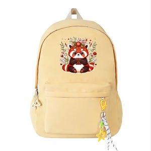 Sac à dos panda roux, sac à dos pour ordinateur portable 14 pouces, cartable pour la rentrée, sac à dos personnalisé, cartable étudiant, sac à dos scolaire, sac à dos étudiant,