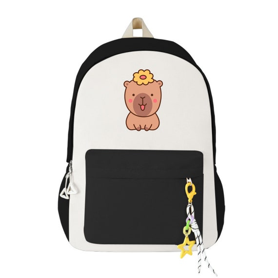 Set Sac à Dos Capybara – Cartable Imperméable Avec Sac Bandoulière Et Trousse, Pour école Et Voyage (6 Ans Et Plus)
