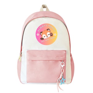 Sac à dos panda roux, sac à dos personnalisé pour la rentrée des classes, cartable étudiant, sac à dos scolaire, sac à dos étudiant, sac à dos Be Happy
