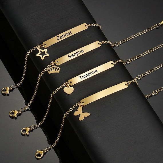 Bracciale Da Bambino Personalizzato Con Nome In Oro Bianco Orobimbi 162478