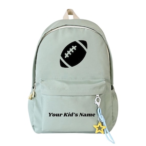 Sac à dos inspiré du rugby, sac pour ordinateur portable 14 pouces, cartable pour la rentrée, sac à dos personnalisé, cartable pour étudiant, sac à dos d'école, sac à dos pour étudiant,