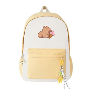Sac à dos en nylon, sac à dos Capybara, sac à dos personnalisé pour la rentrée des classes, cartable étudiant, sac à dos scolaire, sac à dos étudiant,