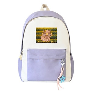 Sac à dos Capybara, sac à dos personnalisé pour la rentrée des classes, cartable étudiant, sac à dos scolaire, sac à dos étudiant,