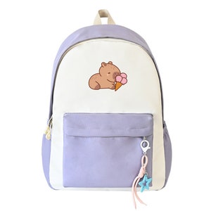 Sac à dos Capybara, sac à dos personnalisé pour la rentrée des classes, cartable étudiant, sac à dos scolaire, sac à dos étudiant,
