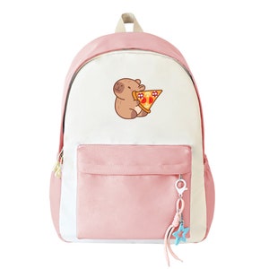 Sac à dos personnalisé pour la rentrée des classes, Sac à dos Capybara pour pizza, Cartable pour étudiant, Sac à dos pour étudiant, Sac à dos pour étudiant,