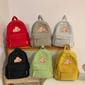 Sac à dos Capybara pour enfants, sac pour iPad 10 pouces pour la rentrée scolaire, sac à dos personnalisé, sac d'étudiant, cartable, sac à dos d'étudiant, sac à dos en velours côtelé
