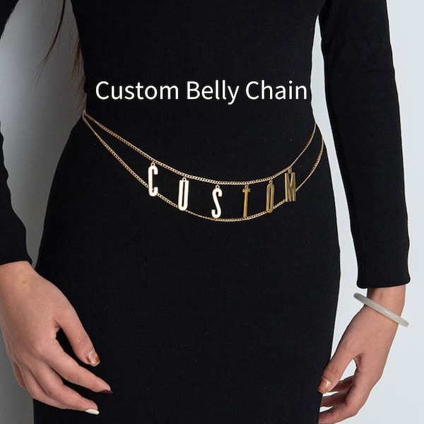 Custom Layered Belly Chain/ Personalized Body Chain Custom Jewelry for Women/Gift for Her/ Concert Accessory