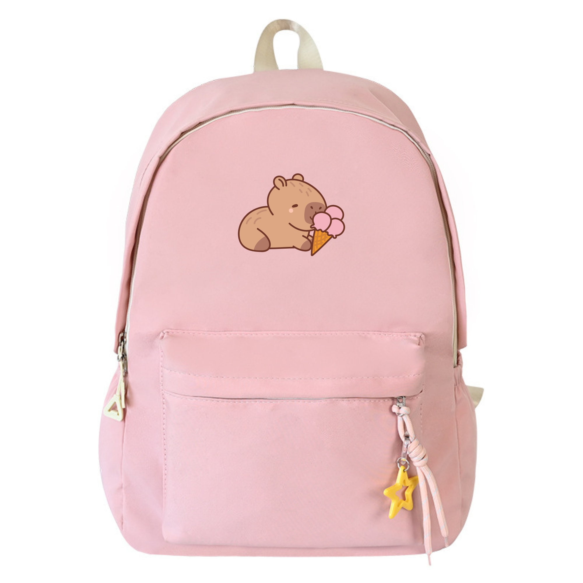 Capybara Schoolrugzak Voor Kinderen – 46x29x16 Cm, Waterdicht, Kawaii Design, Met Gratis Sleutelhanger – Ideaal Voor Basis- En Middelbare School