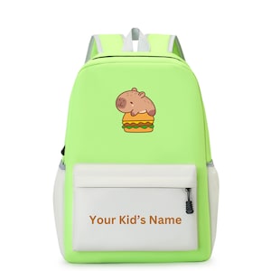 Sac à dos Capybara, cartable pour la rentrée, sac à dos avec nom personnalisé, cartable pour élèves du primaire, sac à dos pour école primaire, sac à dos pour élèves,