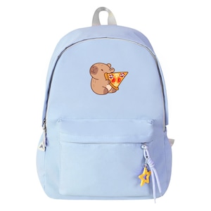 Sac à dos Capybara pour pizza, cartable pour la rentrée des classes, sac à dos personnalisé, cartable étudiant, sac à dos scolaire, sac à dos étudiant,