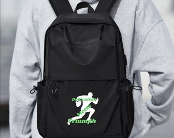 Custom Nylon Student Backpack: Personalized Book Bag with USB Port