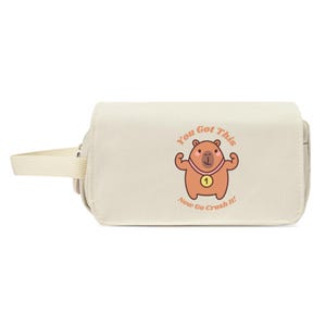 Back To School Custom Pencil Case, Cute Capybara Bag, Customized Pencil Pouch